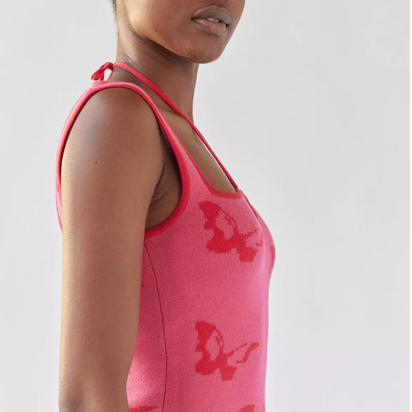 NWT UO Rare Knit Halterneck Mini Dress - Picture 6 of 8